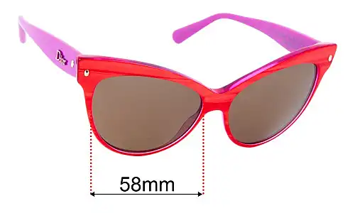 Sunglass Fix Lentes de Repuesto para Christian Dior Les Marquises - 58mm Wide Christian Dior Les Marquises Lentes de Repuesto 58mm wide