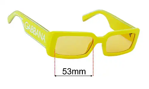 Replacement Lenses for Dolce & Gabbana DG6187 53mm Sunglass Fix Replacement Lenses for Dolce & Gabbana DG6187 - 53mm Wide