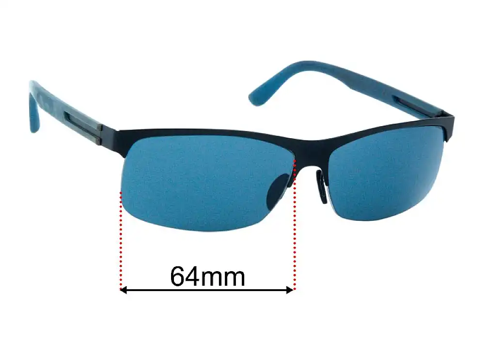 Sunglass Fix Replacement Lenses for Porsche P 8584 - 64mm Wide Sunglass Fix Replacement Lenses for Porsche P 8584 - 64mm Wide