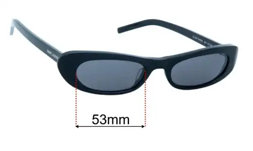 Sunglass Fix Lentes de Repuesto para Saint Laurent SL 557 Shade - 53mm Wide Saint Laurent SL 557 Shade Lentes de Repuesto 53mm wide