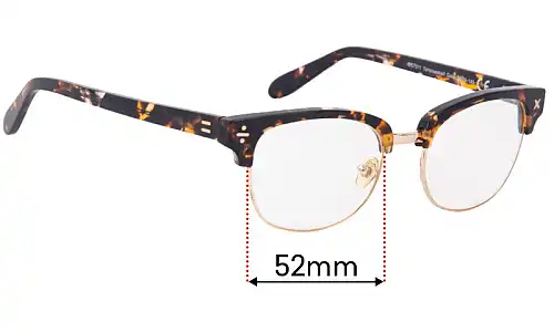 Sunglass Fix Lentes de Repuesto para Derek Cardigan DC7011 - 52mm Wide Derek Cardigan DC7011 Lentes de Repuesto 52mm wide