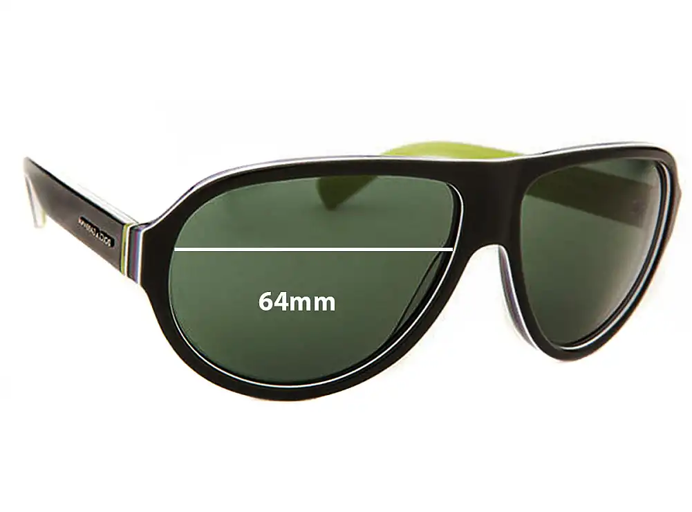 Sunglass Fix Lentes de Repuesto para Dolce & Gabbana DG4204 - 64mm Wide Sunglass Fix Lentes de Repuesto para Dolce & Gabbana DG4204 - 64mm Wide
