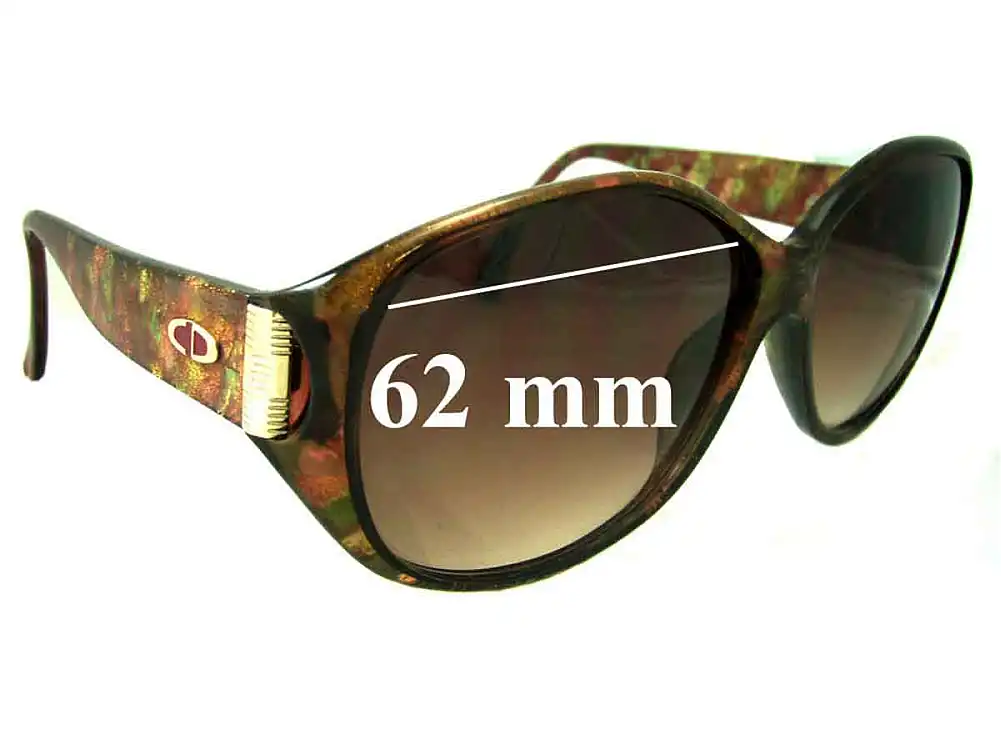 Sunglass Fix Lentes de Repuesto para Christian Dior 2497 - 62mm Wide Sunglass Fix Lentes de Repuesto para Christian Dior 2497 - 62mm Wide