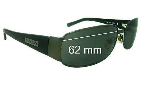 Sunglass Fix Lentes de Repuesto para Mako Sting 9481 - 62mm Wide Mako Sting 9481 Lentes de Repuesto 62mm wide