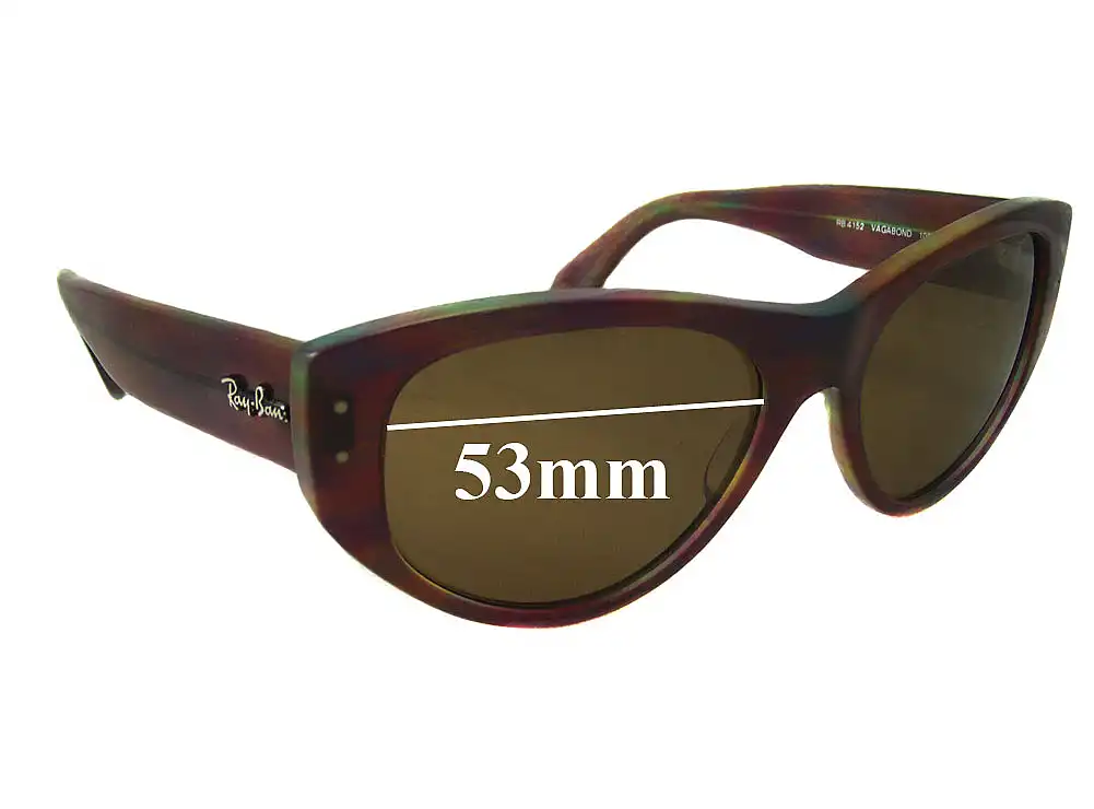 Sunglass Fix Lentes de Repuesto para Ray-Ban RB4152 Vagabond - 53mm Wide Sunglass Fix Lentes de Repuesto para Ray-Ban RB4152 Vagabond - 53mm Wide