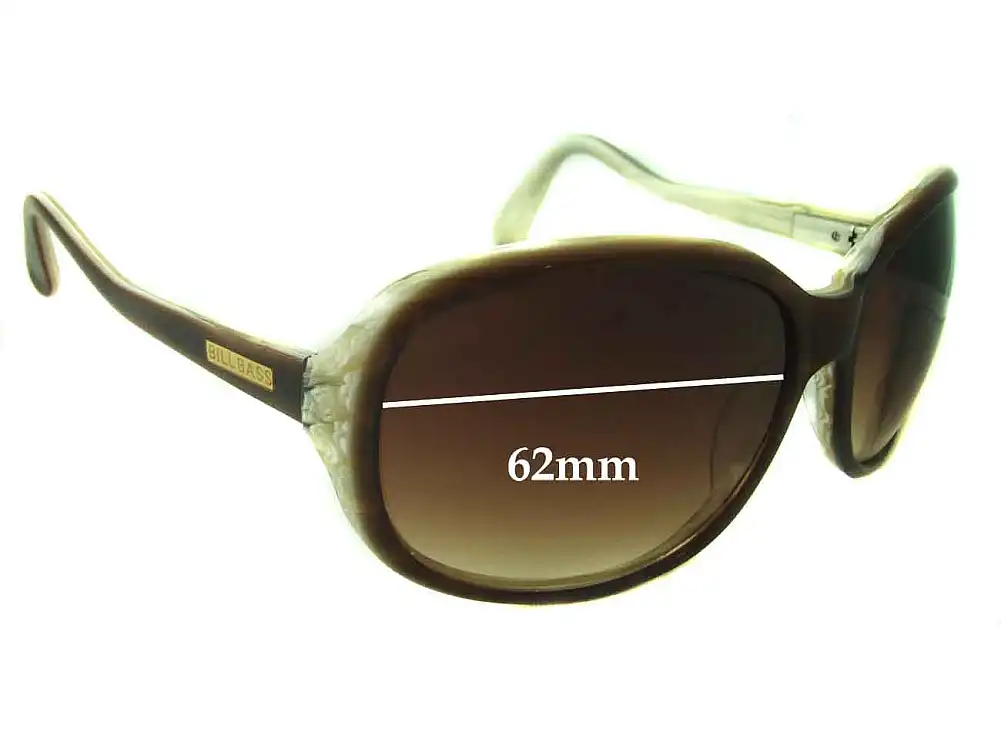 Sunglass Fix Lentes de Repuesto para Bill Bass Unknown - 62mm Wide Sunglass Fix Lentes de Repuesto para Bill Bass Unknown - 62mm Wide