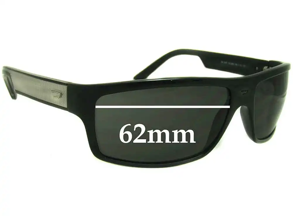 Sunglass Fix Lentes de Repuesto para Diesel DS 0187 - 62mm Wide Sunglass Fix Lentes de Repuesto para Diesel DS 0187 - 62mm Wide