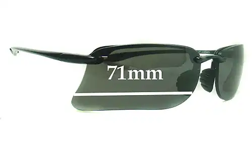 Sunglass Fix Lentes de Repuesto para Maui Jim MJ411 Turtle Bay - 71mm Wide Maui Jim MJ411 Turtle Bay Lentes de Repuesto 71mm wide