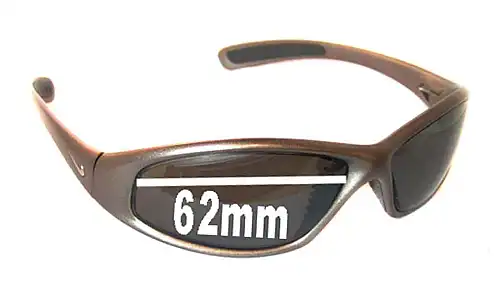 Sunglass Fix Lentes de Repuesto para Nike EV0015 Tarj Square - 62mm Wide Sunglass Fix Lentes de Repuesto para Nike EV0015 Tarj Square - 62mm Wide