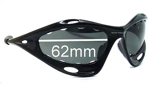 Sunglass Fix Lentes de Repuesto para Oakley Water Jacket - Vented Lenses - 62mm Wide Oakley Water Jacket - Vented Lenses Lentes de Repuesto 62mm wide