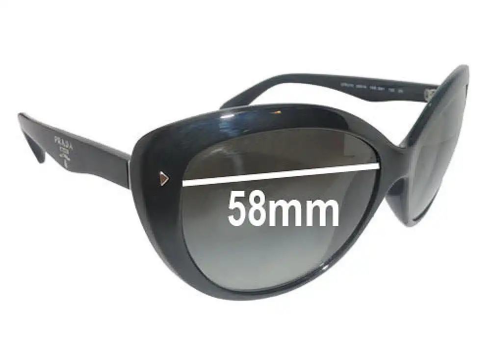 Sunglass Fix Lentes de Repuesto para Prada SPR21N - 58mm Wide Sunglass Fix Lentes de Repuesto para Prada SPR21N - 58mm Wide