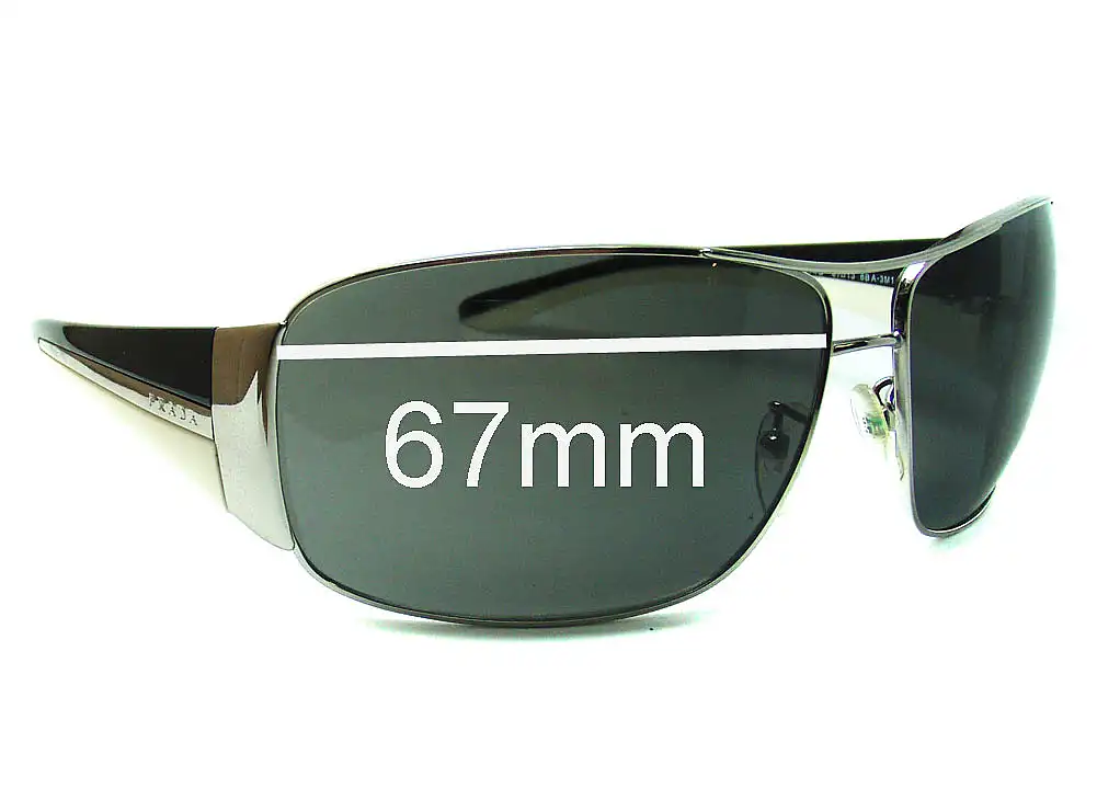 Sunglass Fix Lentes de Repuesto para Prada SPR74G - 67mm Wide Sunglass Fix Lentes de Repuesto para Prada SPR74G - 67mm Wide