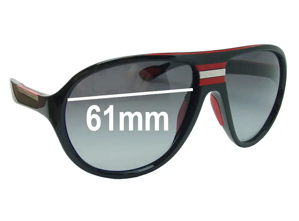 Sunglass Fix Lentes de Repuesto para Prada SPS01M - 61mm Wide Sunglass Fix Lentes de Repuesto para Prada SPS01M - 61mm Wide