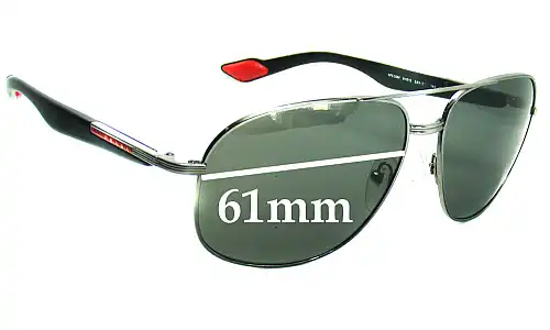 Sunglass Fix Lentes de Repuesto para Prada SPS50M - 61mm Wide Sunglass Fix Lentes de Repuesto para Prada SPS50M - 61mm Wide