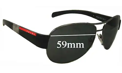 Sunglass Fix Lentes de Repuesto para Prada SPS51H & PS51HS - 59mm Wide Sunglass Fix Lentes de Repuesto para Prada SPS51H & PS51HS - 59mm Wide