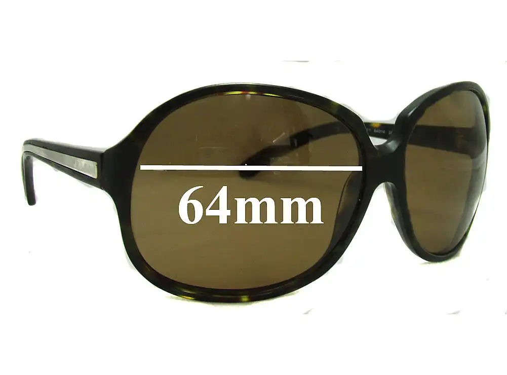 Sunglass Fix Lentes de Repuesto para Prada SPR21I & PR21IS - 64mm Wide Sunglass Fix Lentes de Repuesto para Prada SPR21I & PR21IS - 64mm Wide