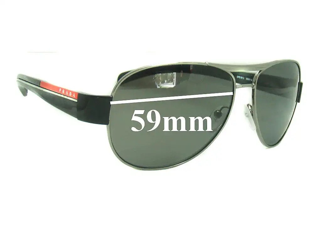 Sunglass Fix Lentes de Repuesto para Prada SPS51L & PS51LS - 59mm Wide Sunglass Fix Lentes de Repuesto para Prada SPS51L & PS51LS - 59mm Wide