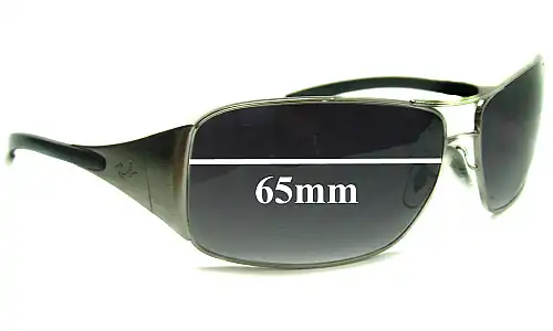 Sunglass Fix Lentes de Repuesto para Ray-Ban RB3320 Highstreet (41-71 & 042-8Z) - 65mm Wide Ray-Ban RB3320 Highstreet (41-71 & 042-8Z) Lentes de Repuesto 65mm wide