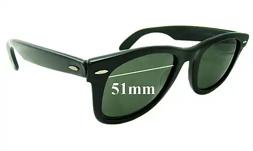 Sunglass Fix Lentes de Repuesto para Ray-Ban B&L Wayfarer RB4105 - 51mm Wide Ray-Ban B&L Wayfarer RB4105 Lentes de Repuesto 51mm wide