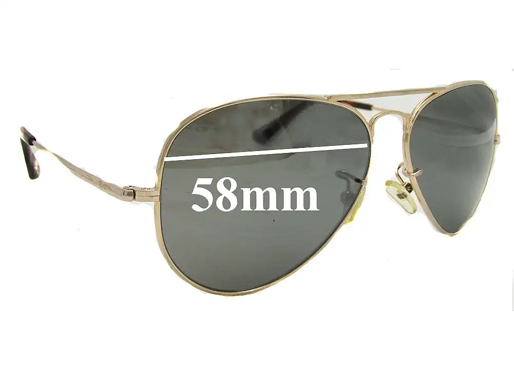 Sunglass Fix Lentes de Repuesto para Ray-Ban RB8029-K - 58mm Wide Sunglass Fix Lentes de Repuesto para Ray-Ban RB8029-K - 58mm Wide