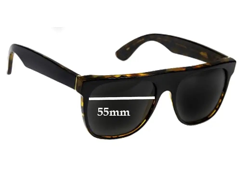 Sunglass Fix Lentes de Repuesto para Retro Super Future Flat Top Wayfarer - 55mm Wide Sunglass Fix Lentes de Repuesto para Retro Super Future Flat Top Wayfarer - 55mm Wide