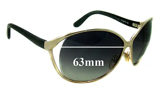 Sunglass Fix Lentes de Repuesto para Tom Ford Yvette TF89 - 63mm Wide Sunglass Fix Lentes de Repuesto para Tom Ford Yvette TF89 - 63mm Wide