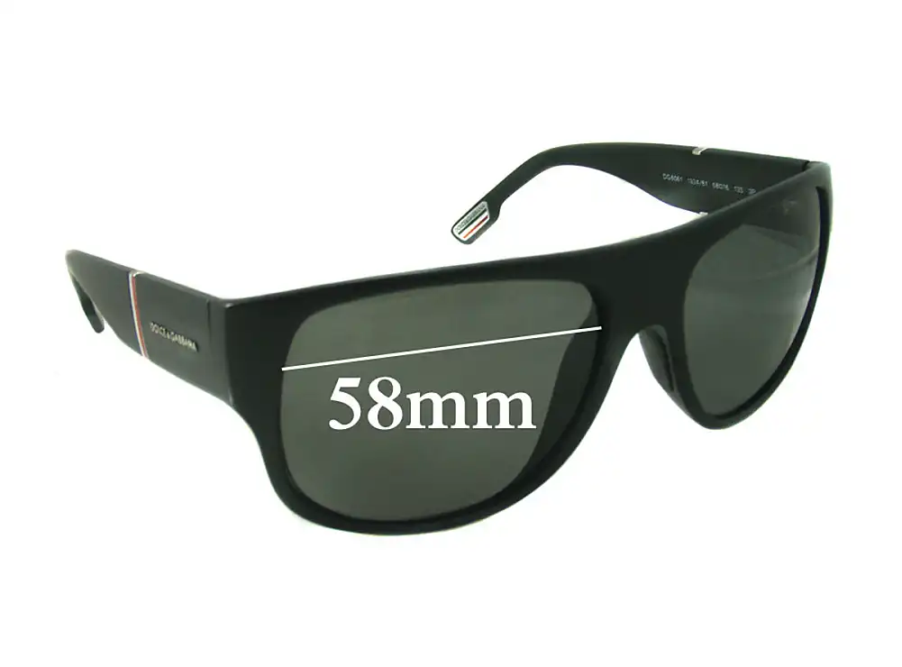 Sunglass Fix Lentes de Repuesto para Dolce & Gabbana DG6061 - 58mm Wide Sunglass Fix Lentes de Repuesto para Dolce & Gabbana DG6061 - 58mm Wide