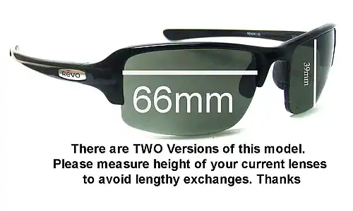 Sunglass Fix Lentes de Repuesto para Revo RE4041 Abyss 39mm Tall - 66mm Wide Revo RE4041 Abyss 39mm Tall Lentes de Repuesto 66mm wide