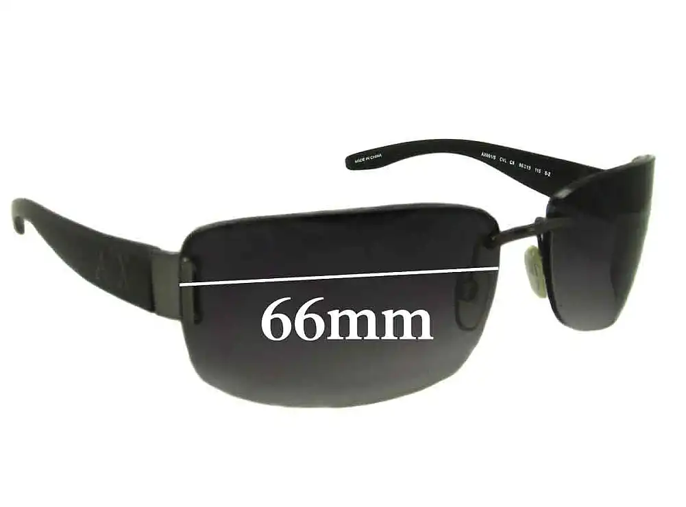 Sunglass Fix Lentes de Repuesto para Armani Exchange AX 001/S - 66mm Wide Sunglass Fix Lentes de Repuesto para Armani Exchange AX 001/S - 66mm Wide