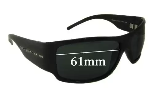 Sunglass Fix Lentes de Repuesto para Dolce & Gabbana DG6020 - 61mm Wide Dolce & Gabbana DG6020 Lentes de Repuesto 61mm wide