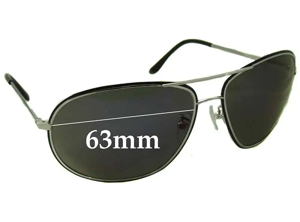 Sunglass Fix Lentes de Repuesto para Police S8637 - 63mm Wide Sunglass Fix Lentes de Repuesto para Police S8637 - 63mm Wide