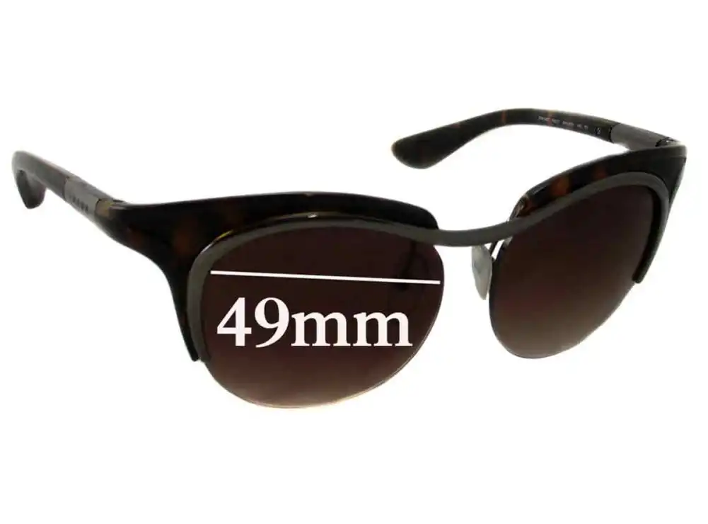 Sunglass Fix Lentes de Repuesto para Prada SPR68O - 49mm Wide Sunglass Fix Lentes de Repuesto para Prada SPR68O - 49mm Wide