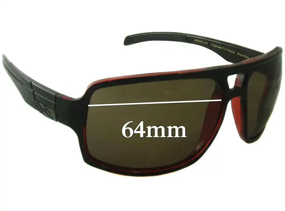 Sunglass Fix Lentes de Repuesto para Smith Swindler - 64mm Wide Sunglass Fix Lentes de Repuesto para Smith Swindler - 64mm Wide