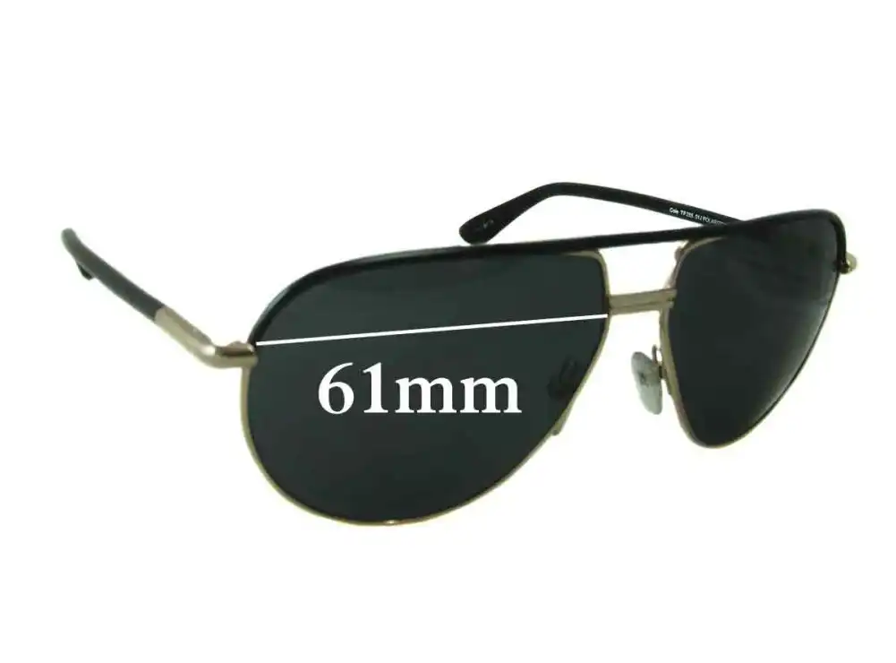 Sunglass Fix Lentes de Repuesto para Tom Ford Cole TF285 - 61mm Wide Sunglass Fix Lentes de Repuesto para Tom Ford Cole TF285 - 61mm Wide