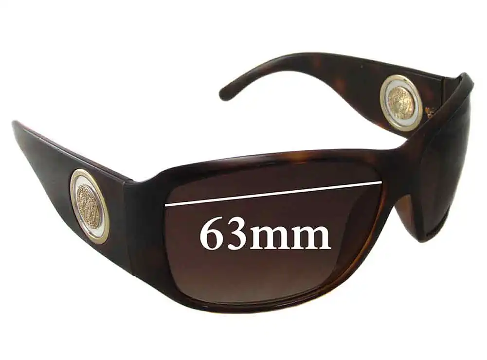 Sunglass Fix Lentes de Repuesto para Versace Unknown Model - 63mm Wide Sunglass Fix Lentes de Repuesto para Versace Unknown Model - 63mm Wide