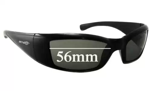 Arnette RAJ1586AA Replacement Lenses 56mm Arnette RAJ1586AA Replacement Sunglass Lenses 56mm wide