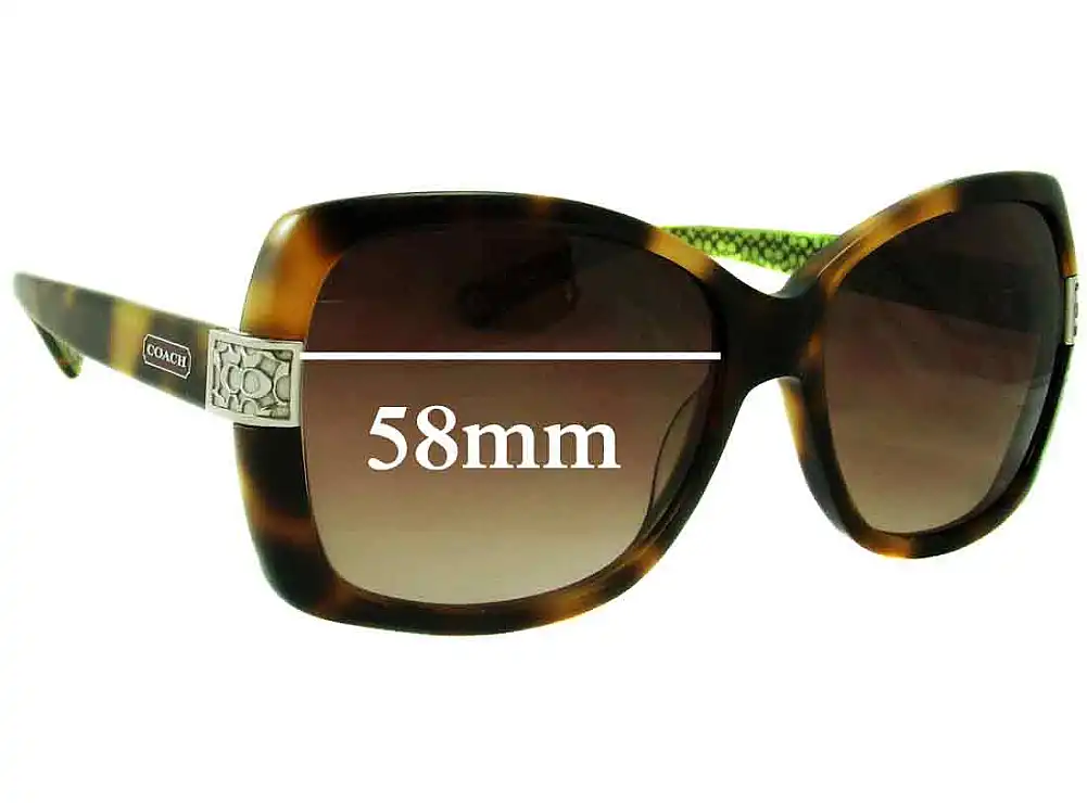 Sunglass Fix Lentes de Repuesto para Coach HC8004 Harper - 58mm Wide Sunglass Fix Lentes de Repuesto para Coach HC8004 Harper - 58mm Wide
