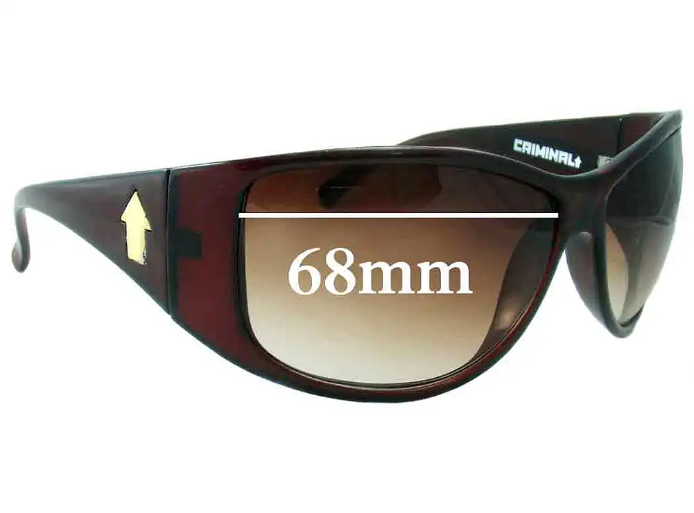 Sunglass Fix Lentes de Repuesto para Criminal Giveme - 68mm Wide Sunglass Fix Lentes de Repuesto para Criminal Giveme - 68mm Wide
