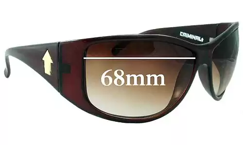Sunglass Fix Lentes de Repuesto para Criminal Giveme - 68mm Wide Sunglass Fix Lentes de Repuesto para Criminal Giveme - 68mm Wide