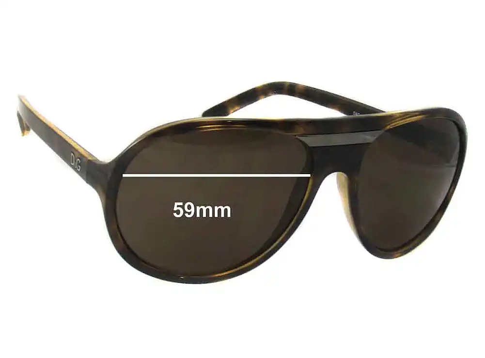 Sunglass Fix Lentes de Repuesto para Dolce & Gabbana DG8073 - 59mm Wide Sunglass Fix Lentes de Repuesto para Dolce & Gabbana DG8073 - 59mm Wide