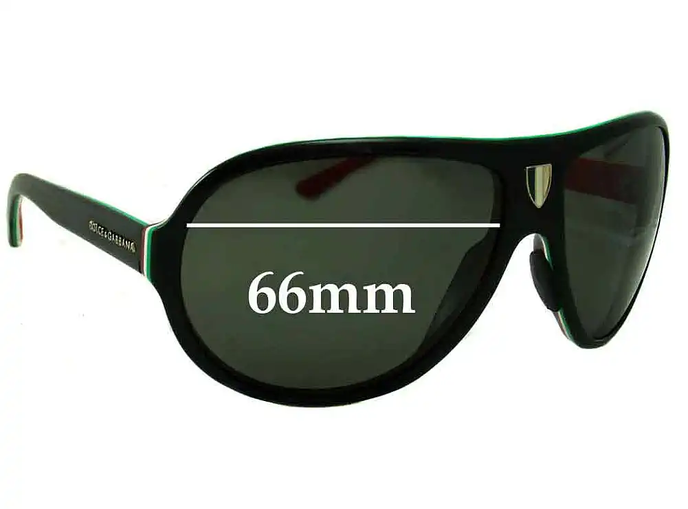 Sunglass Fix Lentes de Repuesto para Dolce & Gabbana DG4057 - 66mm Wide Sunglass Fix Lentes de Repuesto para Dolce & Gabbana DG4057 - 66mm Wide
