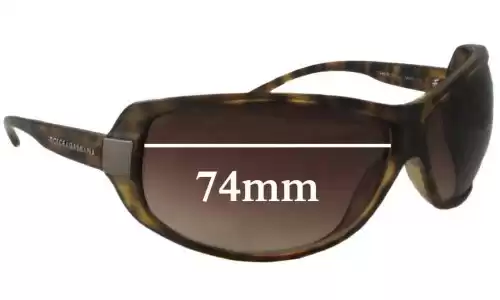 Sunglass Fix Lentes de Repuesto para Dolce & Gabbana DG6019 - 74mm Wide Dolce & Gabbana DG6019 Lentes de Repuesto 74mm wide