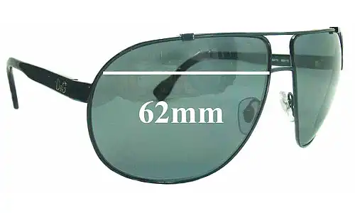 Sunglass Fix Lentes de Repuesto para Dolce & Gabbana DG6070 - 62mm Wide Dolce & Gabbana DG6070 Lentes de Repuesto 62mm wide