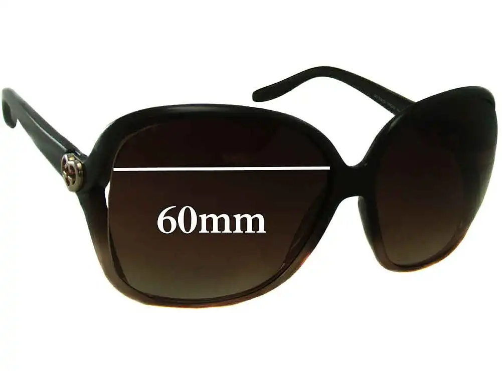 Sunglass Fix Lentes de Repuesto para Gucci GG3500/S - 60mm Wide Sunglass Fix Lentes de Repuesto para Gucci GG3500/S - 60mm Wide