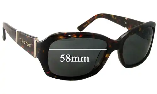 Sunglass Fix Lentes de Repuesto para Oroton Mexico - 58mm Wide Oroton Mexico Lentes de Repuesto 58mm wide