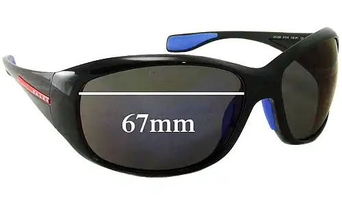 Sunglass Fix Lentes de Repuesto para Prada SPS06M & PS06MS - 67mm Wide Sunglass Fix Lentes de Repuesto para Prada SPS06M & PS06MS - 67mm Wide
