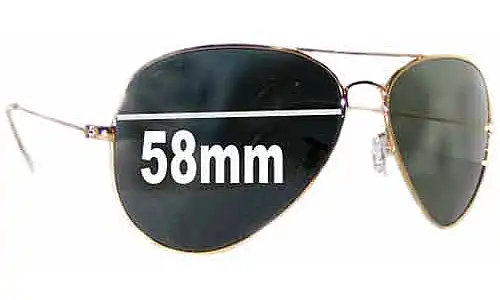 Sunglass Fix Lentes de Repuesto para Ray-Ban RB8023 Aviator - 58mm Wide Ray-Ban RB8023 Aviator Lentes de Repuesto 58mm wide