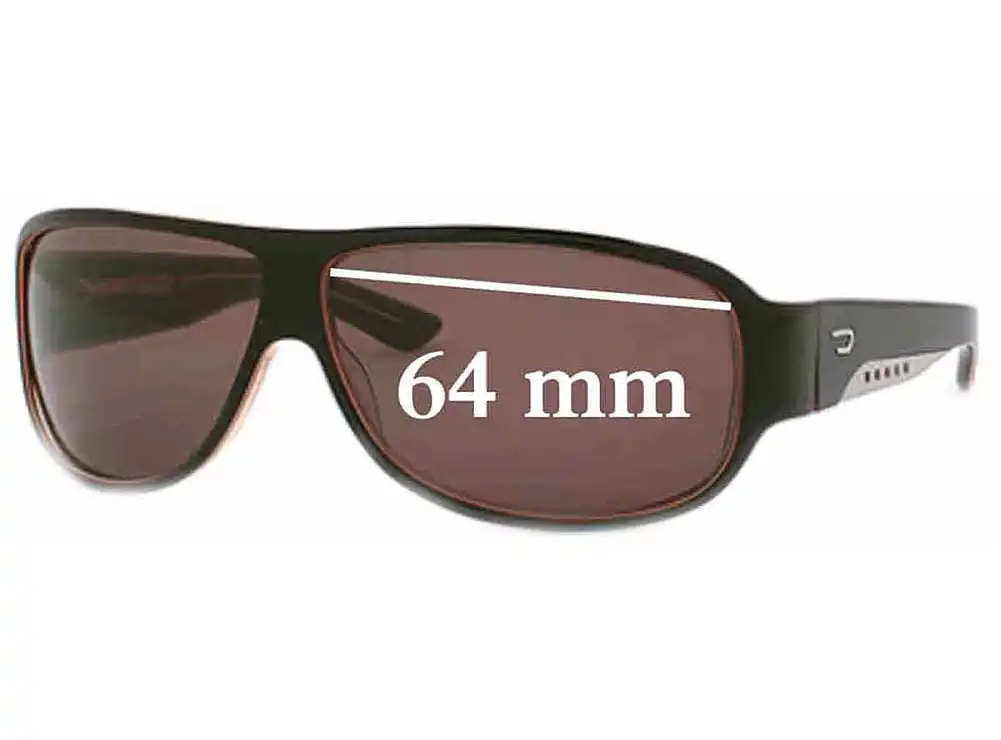 Sunglass Fix Lentes de Repuesto para Diesel DS0007 - 64mm Wide Sunglass Fix Lentes de Repuesto para Diesel DS0007 - 64mm Wide