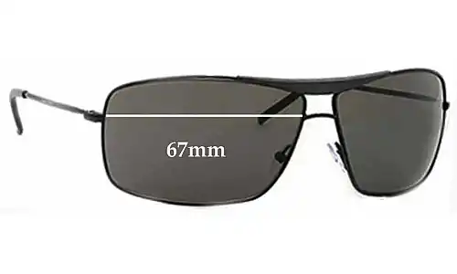 Sunglass Fix Lentes de Repuesto para Giorgio Armani GA 140/S - 67mm Wide Giorgio Armani GA 140/S Lentes de Repuesto 67mm wide