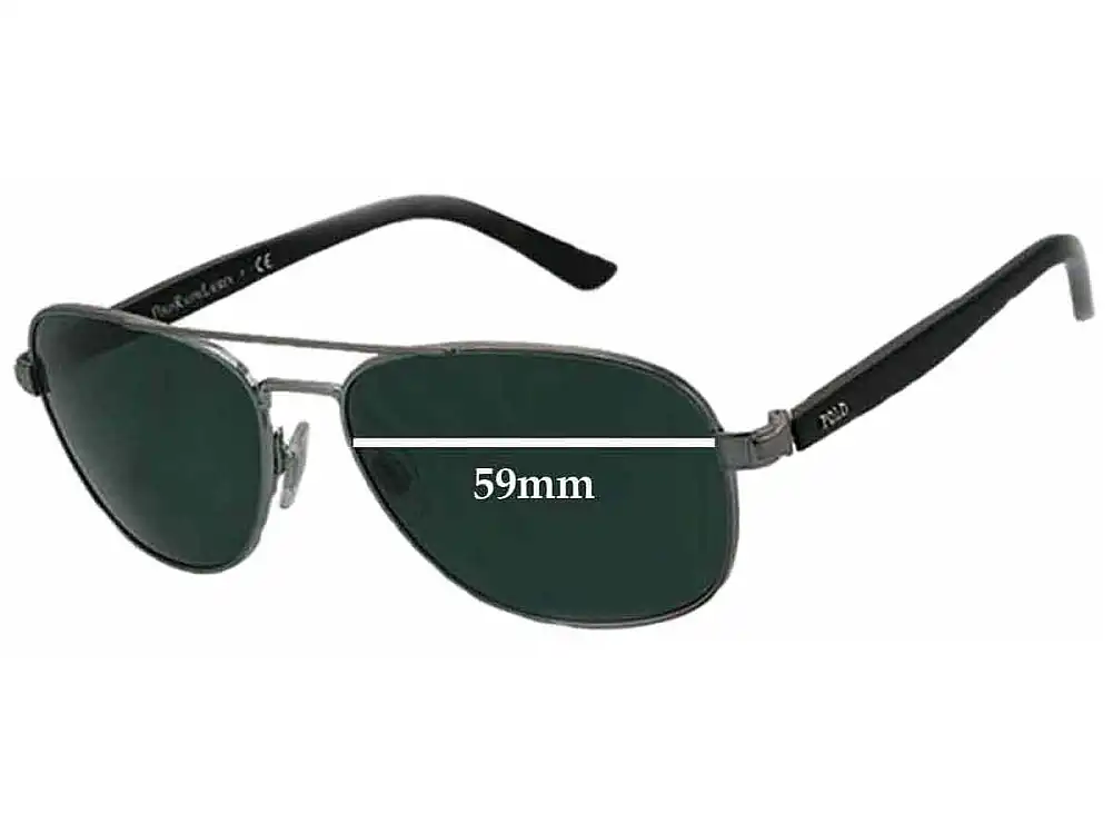 Sunglass Fix Lentes de Repuesto para Polo Polo PH 3032 - 59mm Wide Sunglass Fix Lentes de Repuesto para Polo Polo PH 3032 - 59mm Wide